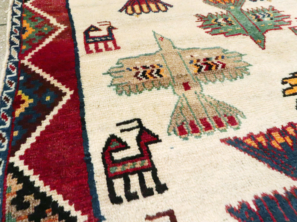 Vintage Persian Gabbeh Rug, No.15597 - Gss
