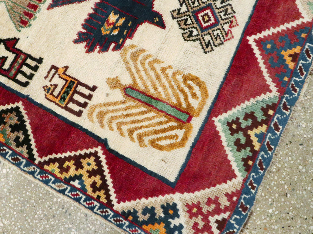 Vintage Persian Gabbeh Rug, No.15597 - Gss