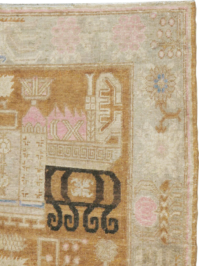 Antique East Turkestan Khotan Rug, No.15603 - Gss
