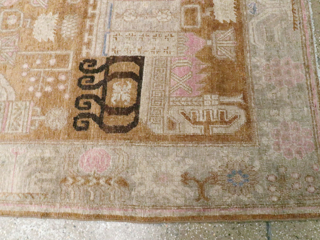 Antique East Turkestan Khotan Rug, No.15603 - Gss