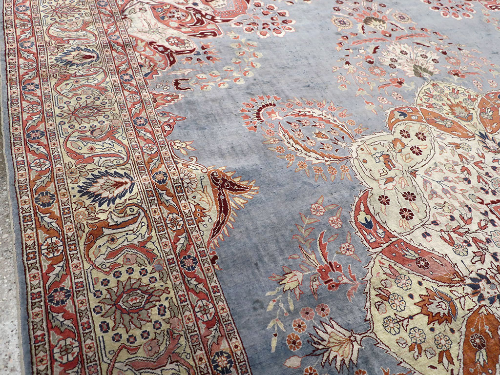 Antique Turkish Herekeh Silk Rug, No.15636 - Gss