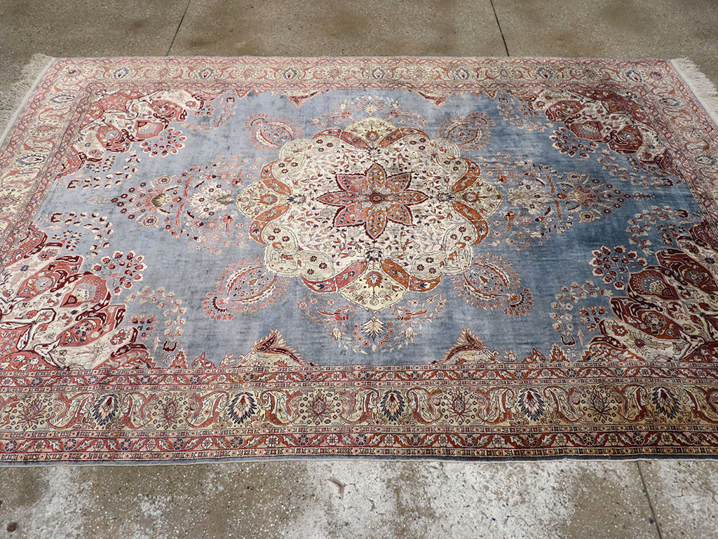 Antique Turkish Herekeh Silk Rug, No.15636 - Gss
