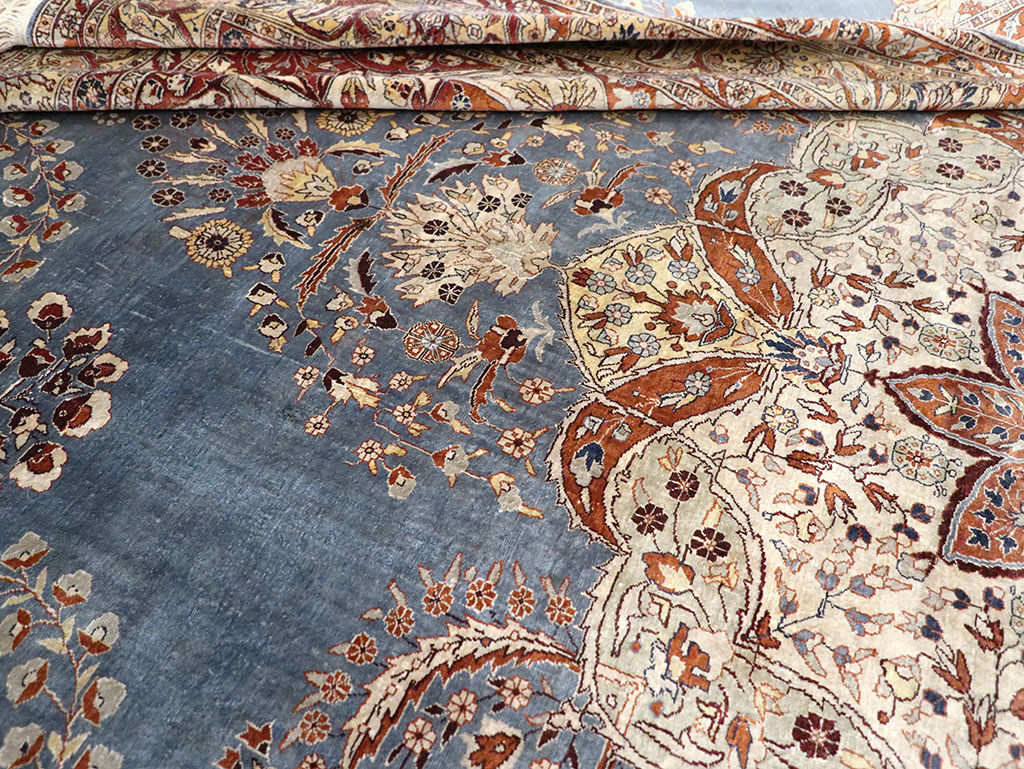 Antique Turkish Herekeh Silk Rug, No.15636 - Gss