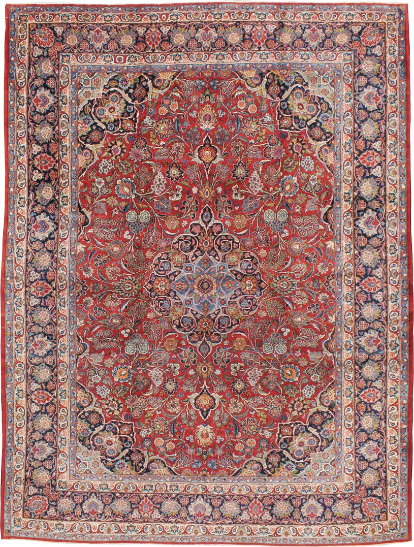 Vintage Persian Kashan Carpet, No.15653 - Gss