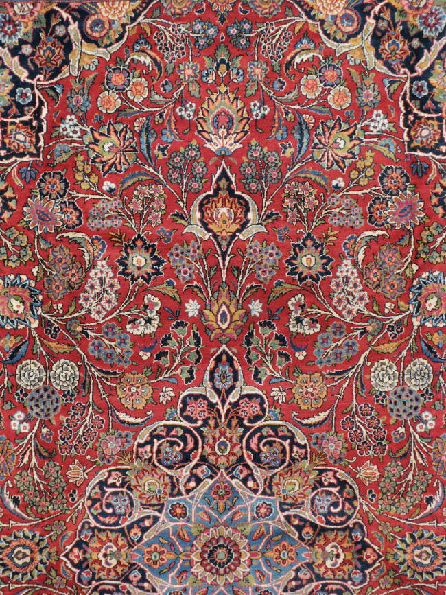 Vintage Persian Kashan Carpet, No.15653 - Gss