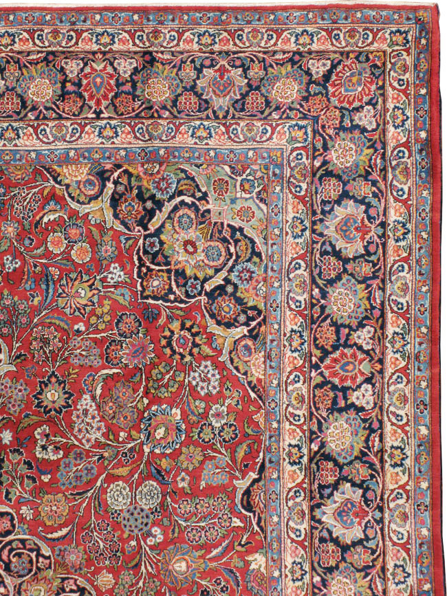 Vintage Persian Kashan Carpet, No.15653 - Gss