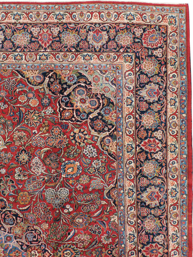 Vintage Persian Kashan Carpet, No.15653 - Gss