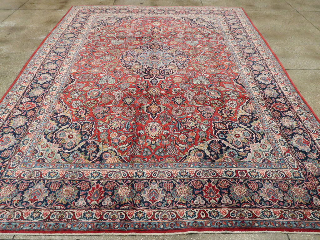 Vintage Persian Kashan Carpet, No.15653 - Gss