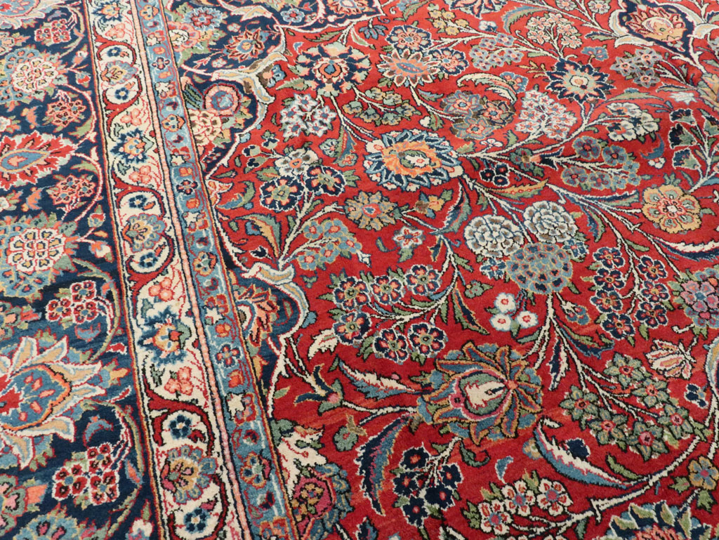 Vintage Persian Kashan Carpet, No.15653 - Gss