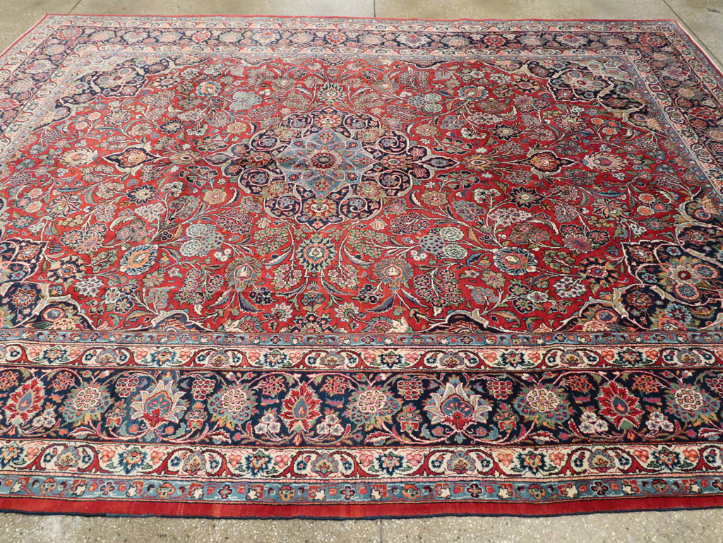 Vintage Persian Kashan Carpet, No.15653 - Gss