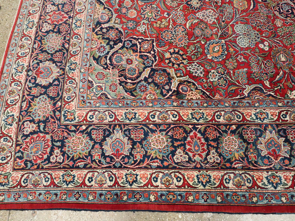 Vintage Persian Kashan Carpet, No.15653 - Gss