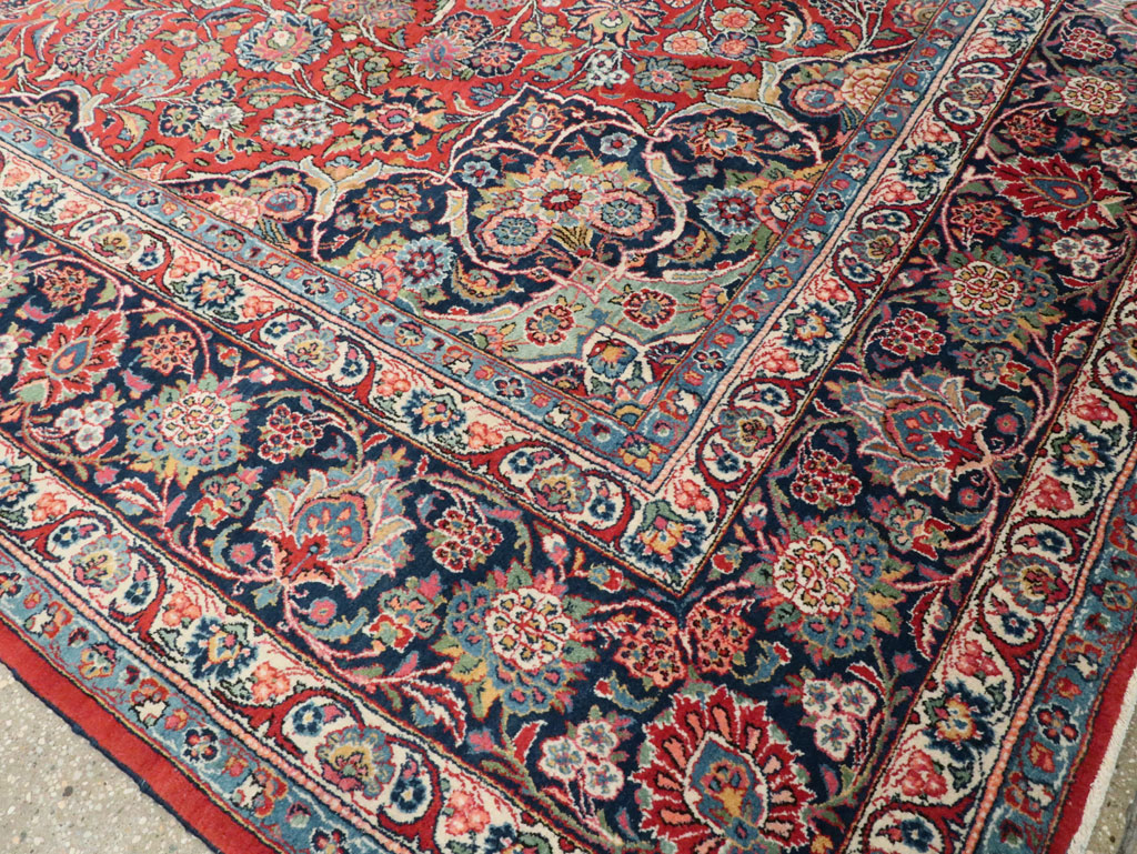 Vintage Persian Kashan Carpet, No.15653 - Gss