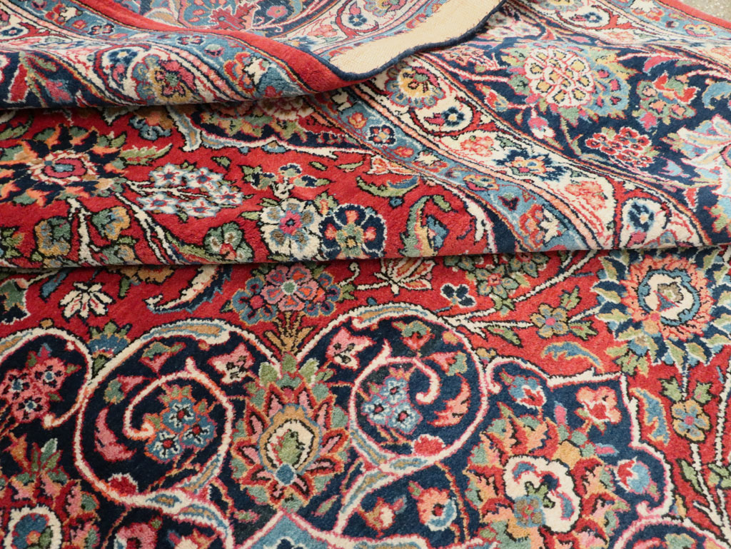 Vintage Persian Kashan Carpet, No.15653 - Gss