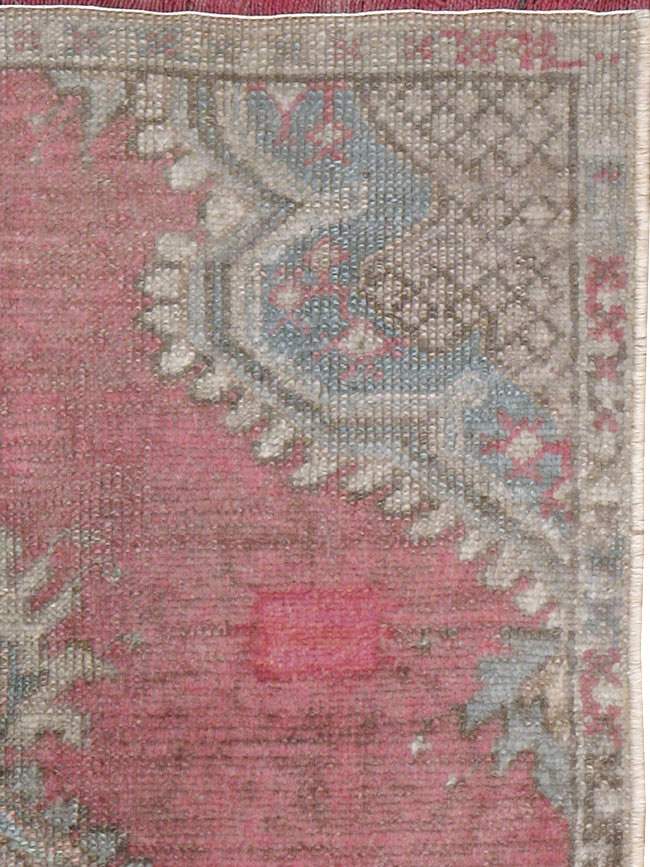 Antique Turkish Oushak Throw Rug, No.15695 - Gss