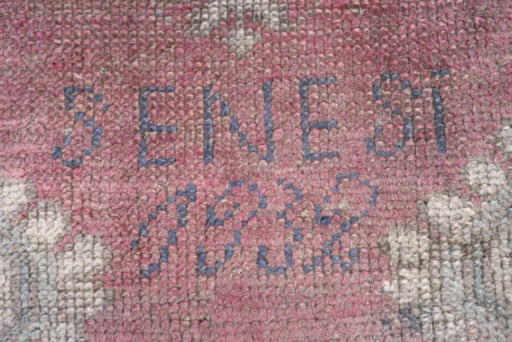 Antique Turkish Oushak Throw Rug, No.15695 - Gss