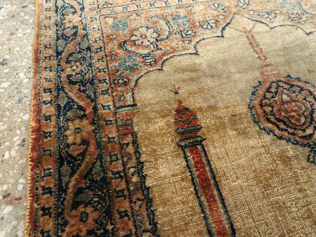 Antique Persian Tabriz Silk Rug, No.15738 - Gss