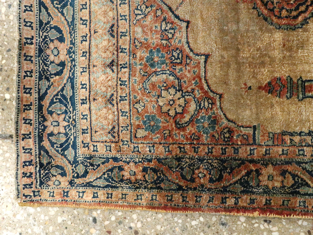 Antique Persian Tabriz Silk Rug, No.15738 - Gss