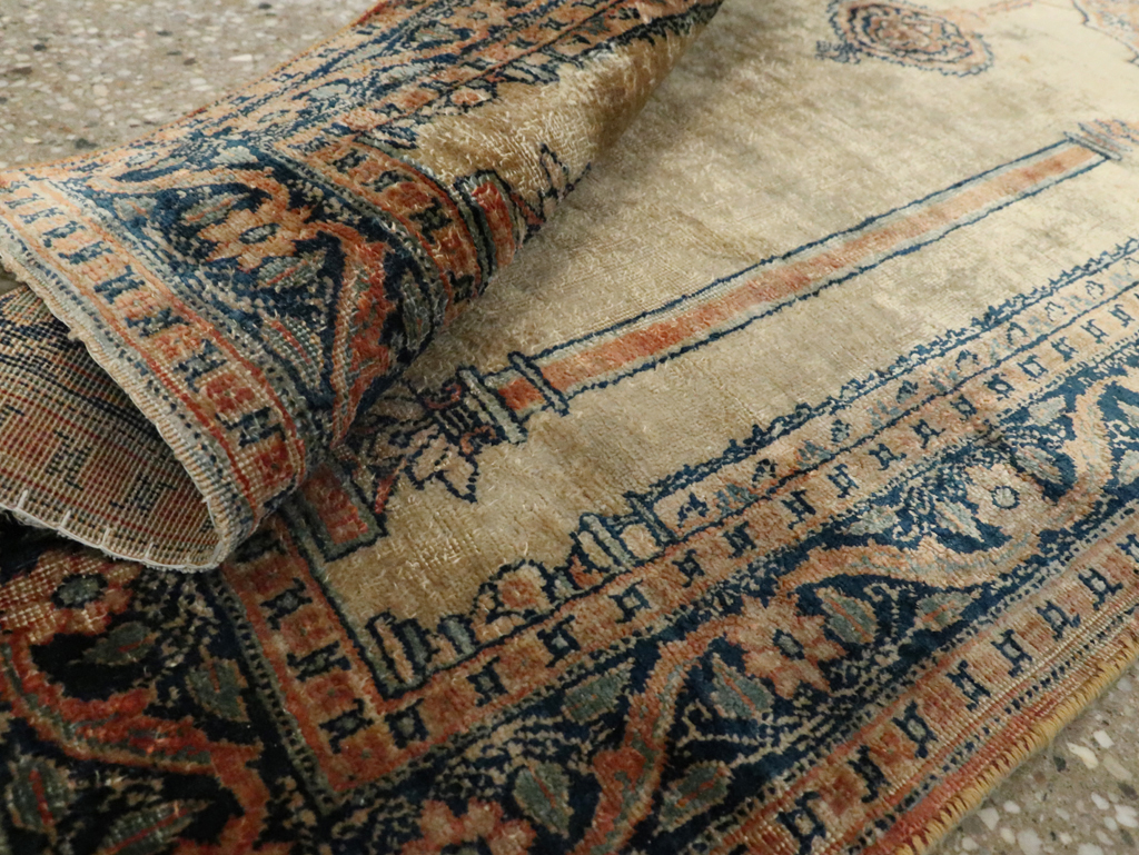 Antique Persian Tabriz Silk Rug, No.15738 - Gss