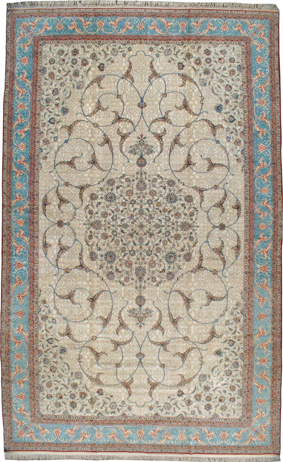 Vintage Persian Isfahan Oversize Carpet, No.15788 - Gss