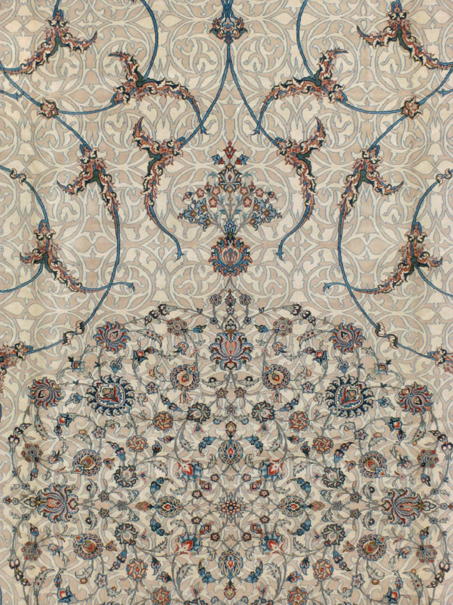 Vintage Persian Isfahan Oversize Carpet, No.15788 - Gss