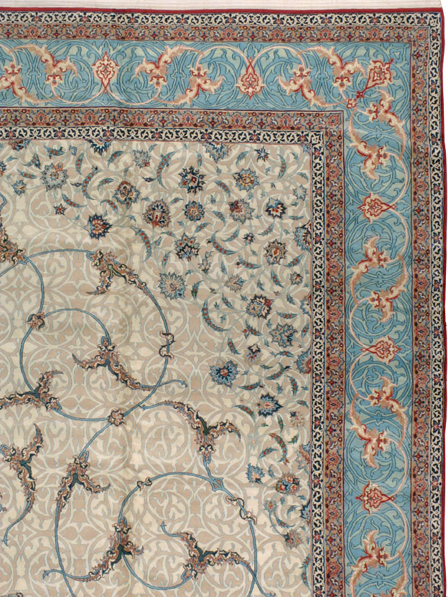 Vintage Persian Isfahan Oversize Carpet, No.15788 - Gss