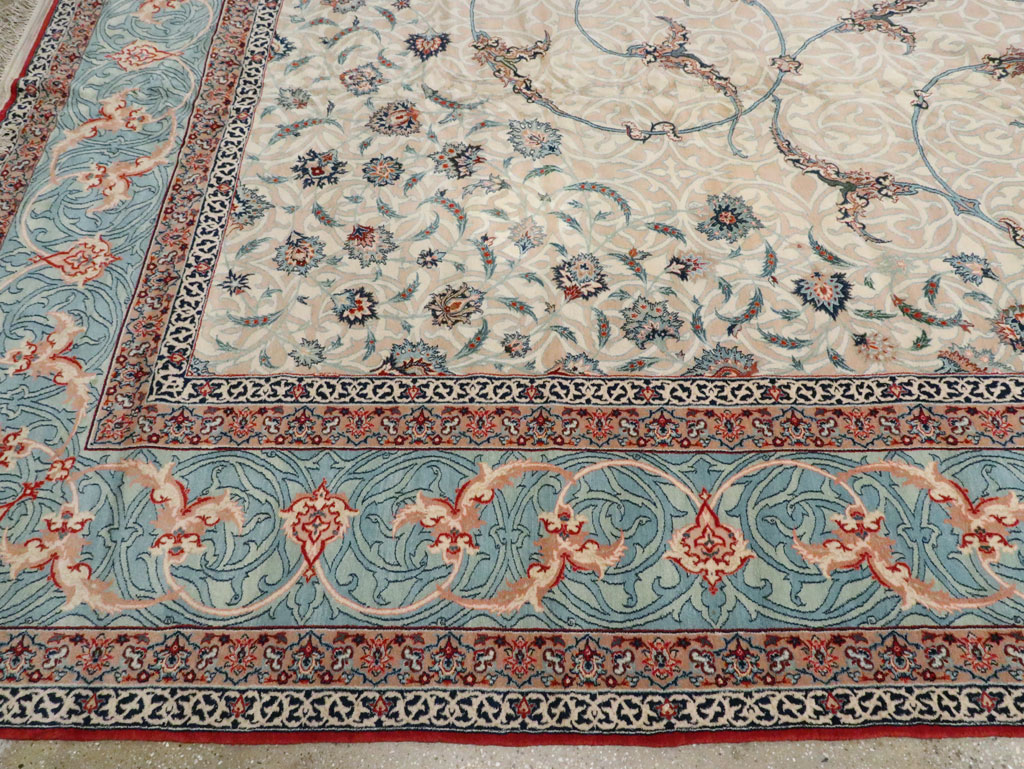 Vintage Persian Isfahan Oversize Carpet, No.15788 - Gss