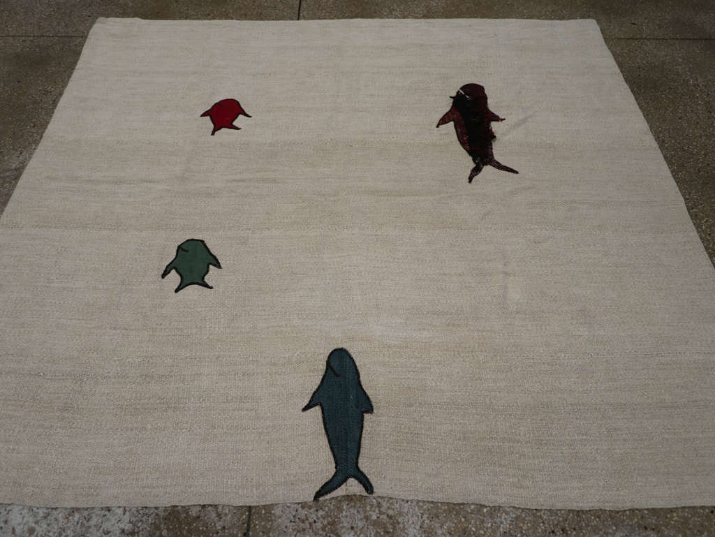 Modern Turkish Kilim, No.15842 - Gss