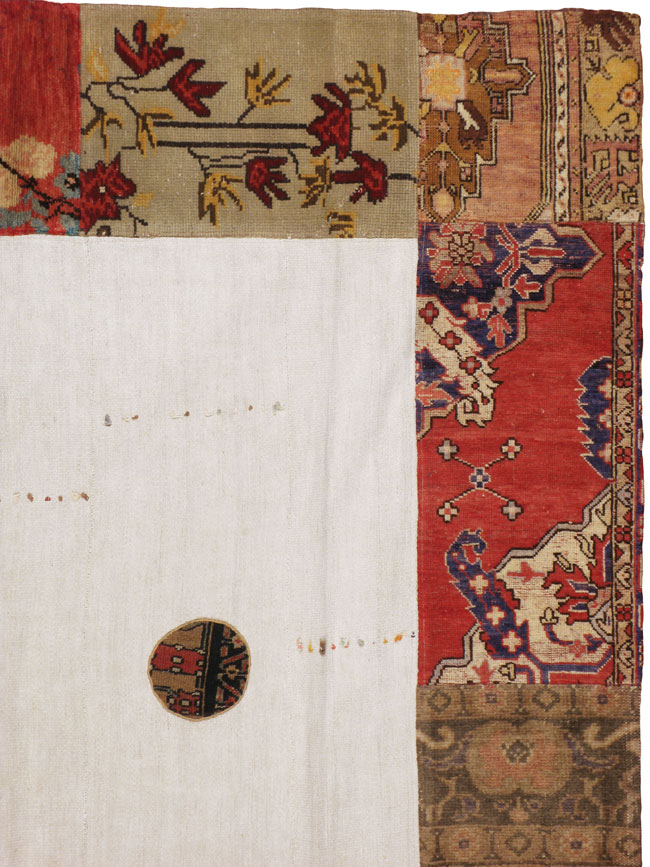 Modern Turkish Anatolian Patchwork Accent Carpet, No.15869 - Gss