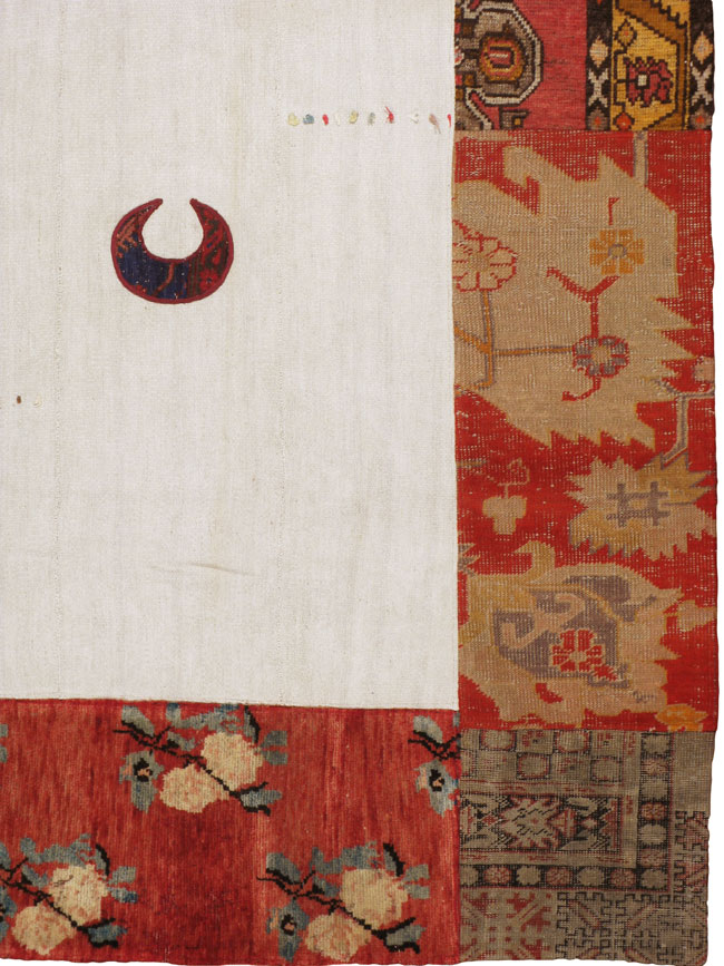 Modern Turkish Anatolian Patchwork Accent Carpet, No.15869 - Gss