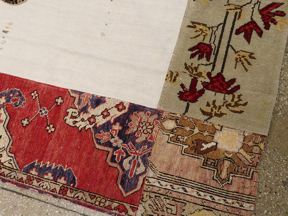 Modern Turkish Anatolian Patchwork Accent Carpet, No.15869 - Gss