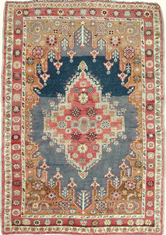 Antique Turkish Oushak Rug, No.15909 - Gss
