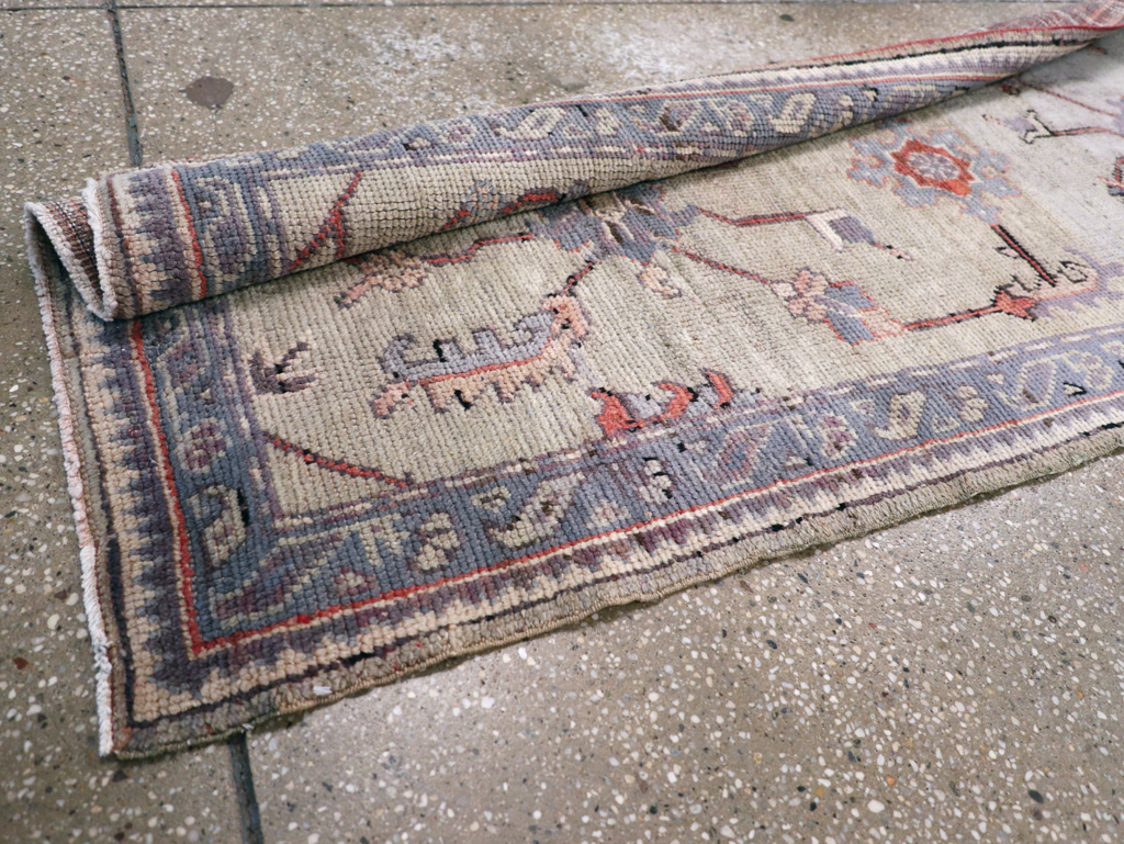 Antique Turkish Oushak Runner, No.15931 - Gss