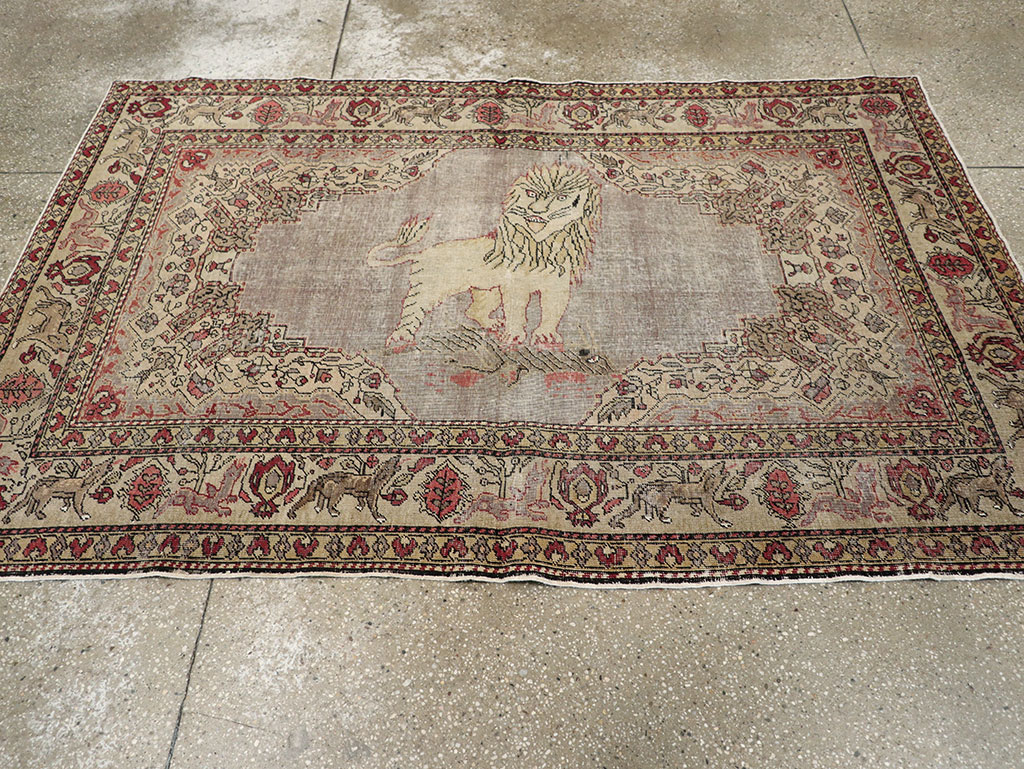 Vintage Turkish Sivas Pictorial Rug, No.15956 - Gss
