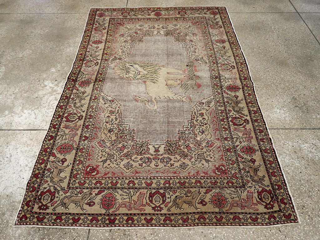 Vintage Turkish Sivas Pictorial Rug, No.15956 - Gss