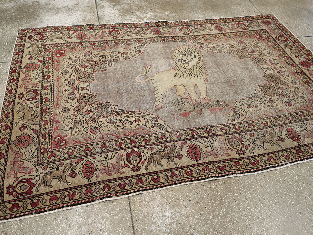 Vintage Turkish Sivas Pictorial Rug, No.15956 - Gss