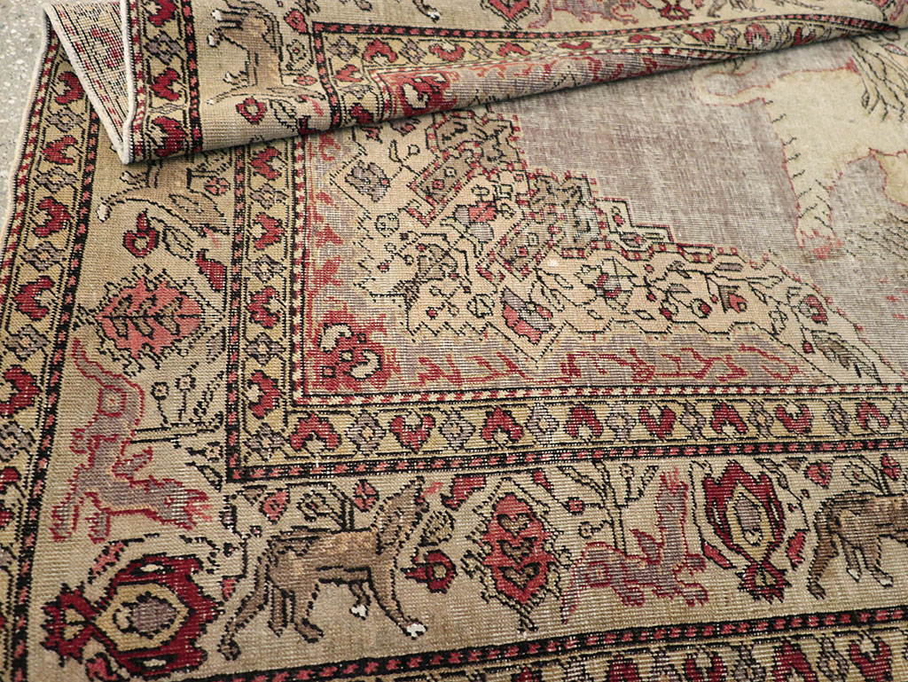 Vintage Turkish Sivas Pictorial Rug, No.15956 - Gss