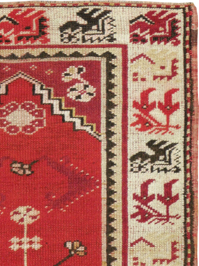 Vintage Turkish Oushak Throw Rug, No.16010 - Gss