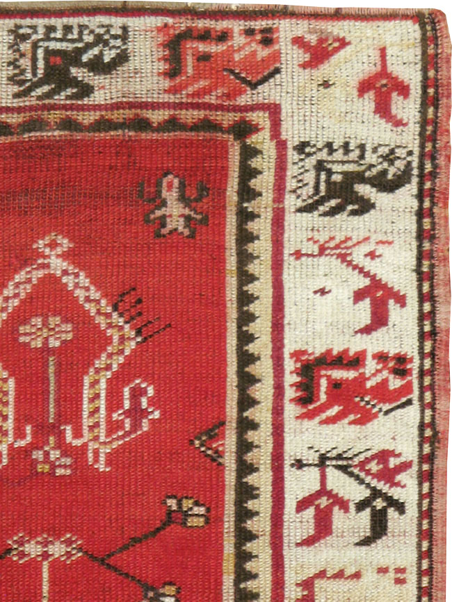 Vintage Turkish Oushak Throw Rug, No.16010 - Gss