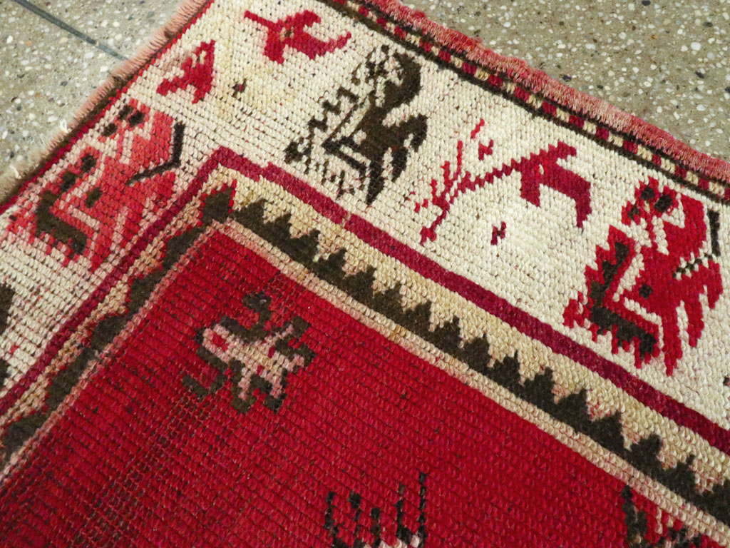 Vintage Turkish Oushak Throw Rug, No.16010 - Gss