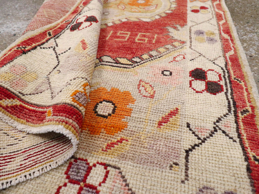 Vintage Turkish Oushak Rug, No.16019 - Gss