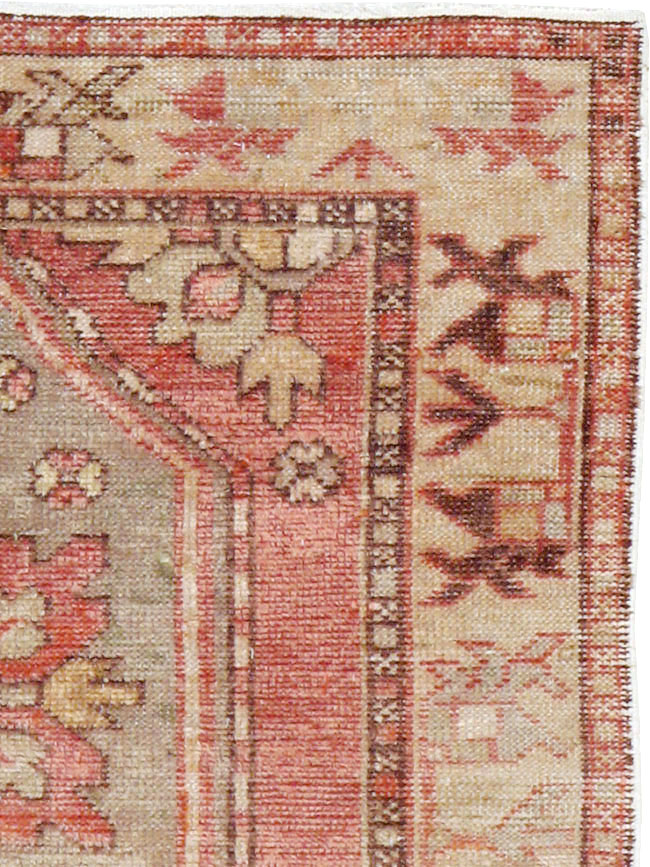 Vintage Turkish Oushak Throw Rug, No.16025 - Gss