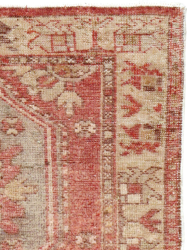 Vintage Turkish Oushak Throw Rug, No.16025 - Gss