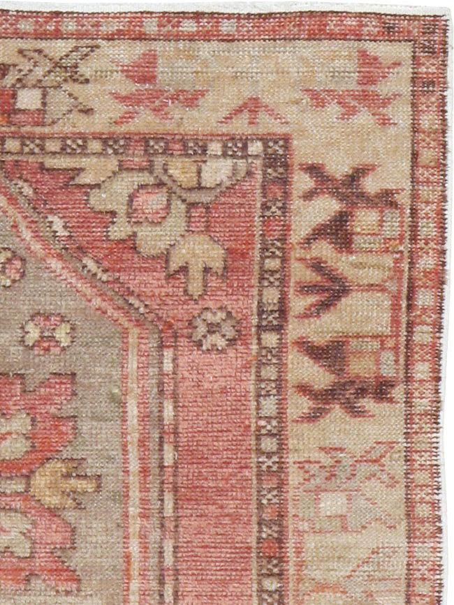 Vintage Turkish Oushak Throw Rug, No.16025 - Gss