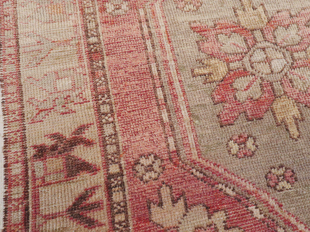 Vintage Turkish Oushak Throw Rug, No.16025 - Gss