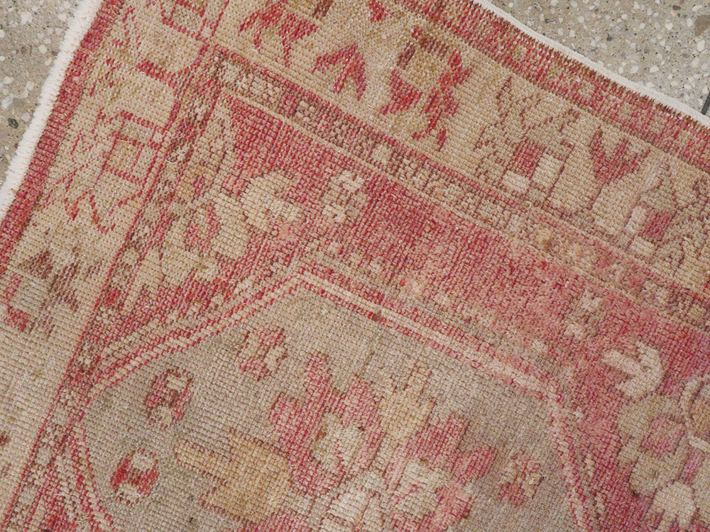 Vintage Turkish Oushak Throw Rug, No.16025 - Gss