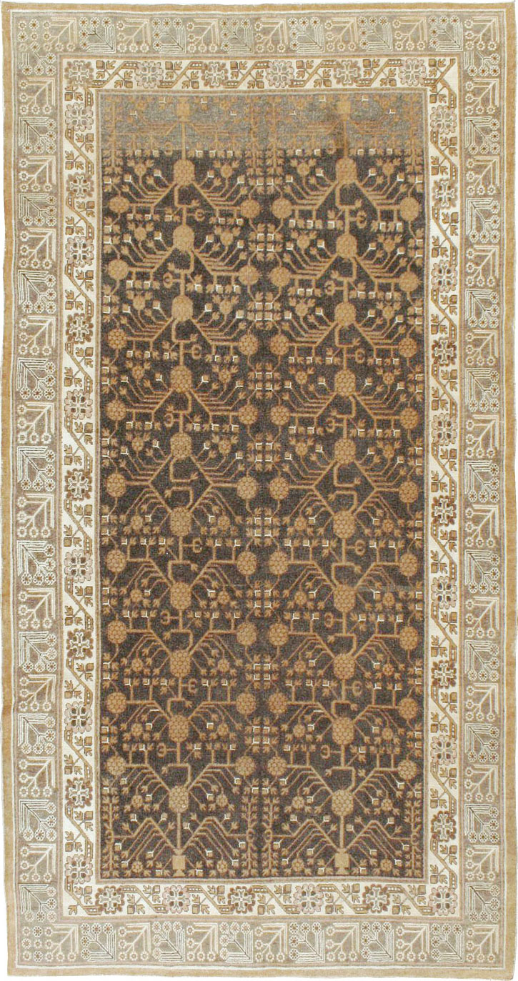 Antique East Turkestan Khotan Carpet, No.16049 - Gss
