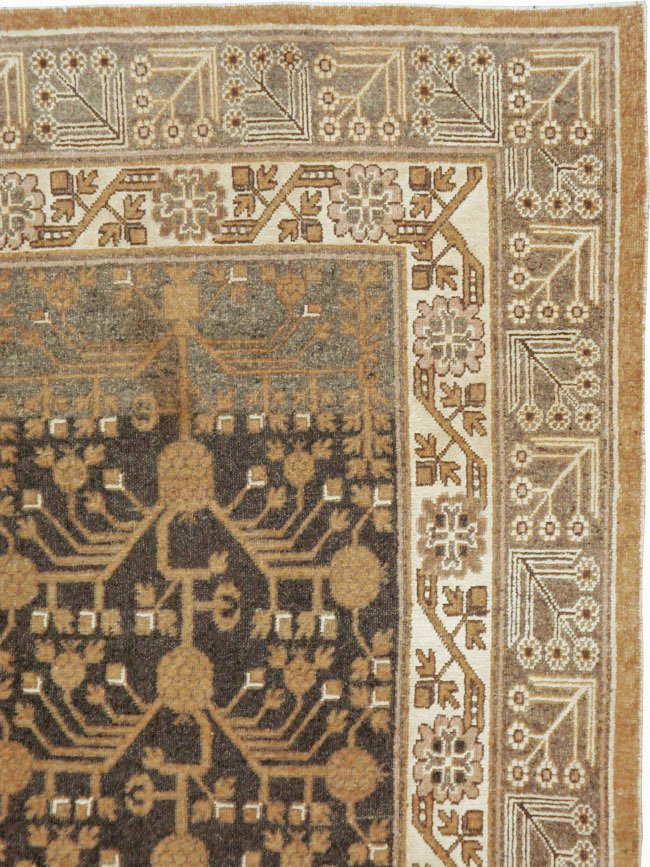 Antique East Turkestan Khotan Carpet, No.16049 - Gss
