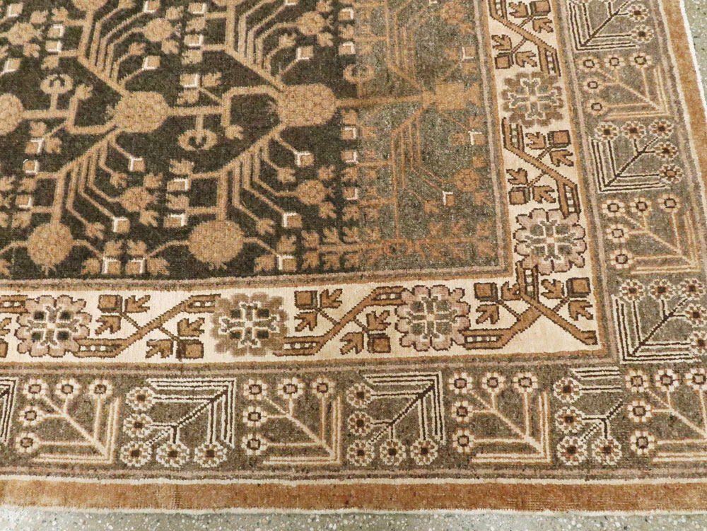 Antique East Turkestan Khotan Carpet, No.16049 - Gss