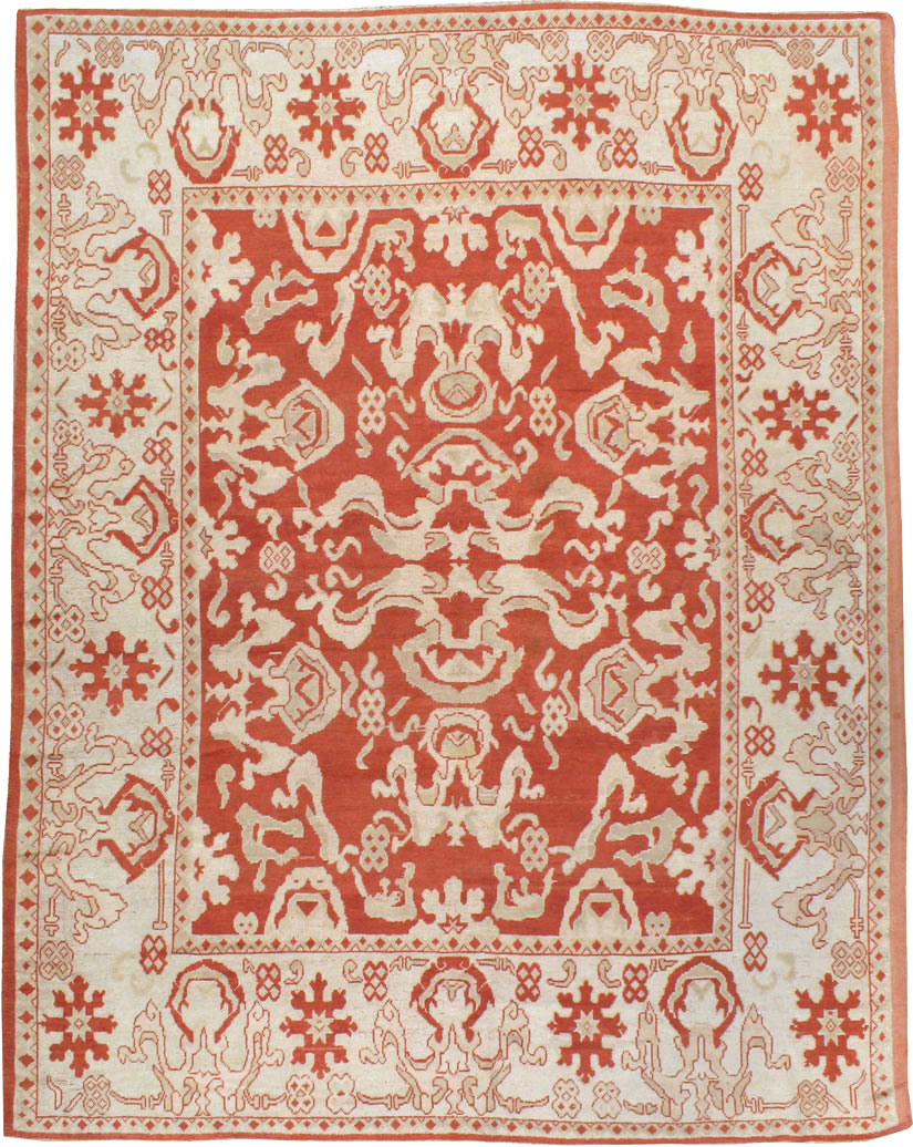 Antique Turkish Oushak Carpet, No.16084 - Gss