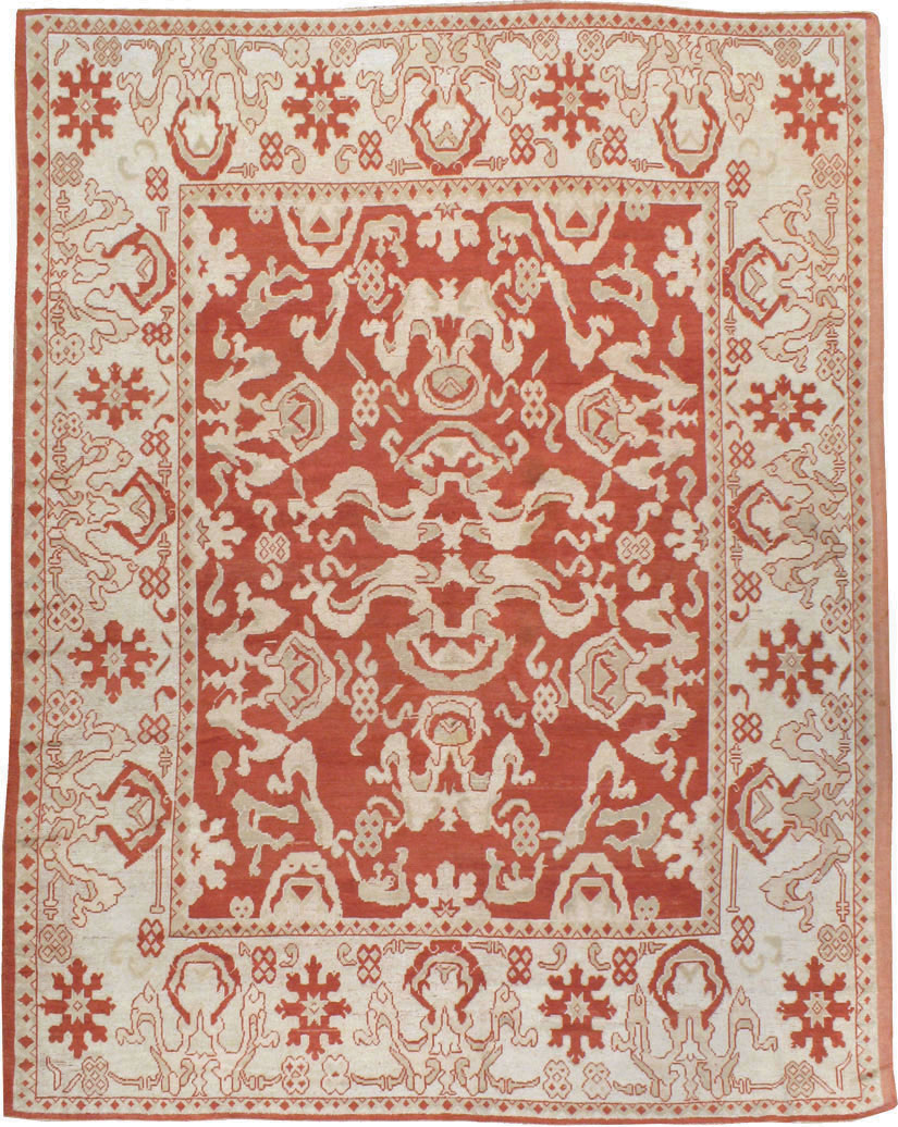 Antique Turkish Oushak Carpet, No.16084 - Gss